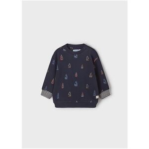 Mayoral Dark Blue Kids Sweatshirt with Sailboat Design